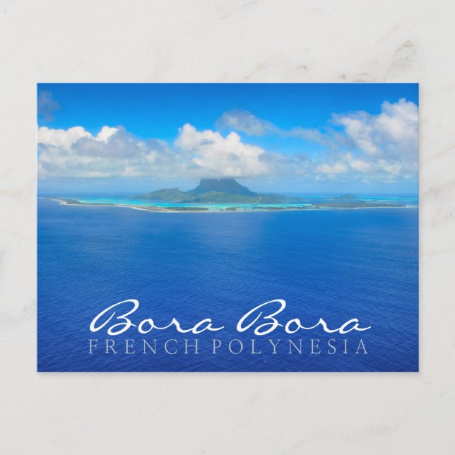 Cartão Postal Aerial Bora Bora, Polinésia Francesa (Frente)