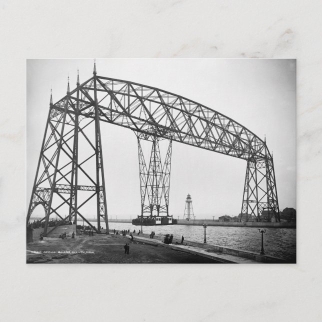 Cartão Postal Aerial Bridge Duluth Minnesota (Frente)