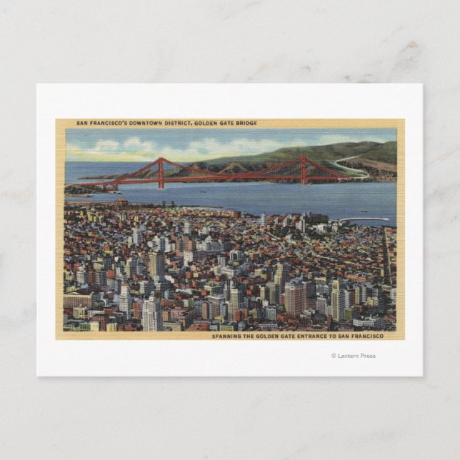 Cartão Postal Aerial de todo o Centro (Frente)