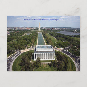 Cartão Postal Aerial Lincoln Memorial Washington DC simpatia