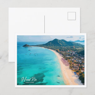 Cartão Postal Aerial View Haad Rin Thailand Ilustração