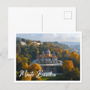 Cartão Postal Aerial View Monte Basilica Firenze Itália Viagem