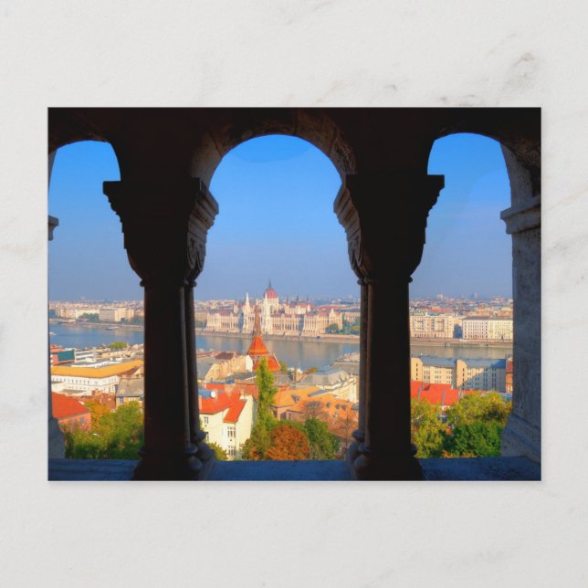 Cartão Postal Aerial View of Budapest, Hungary (Frente)