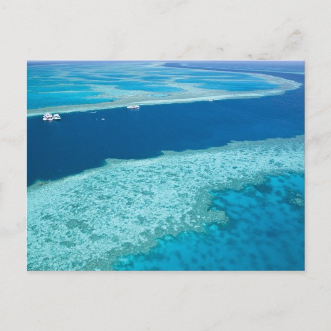 Cartão Postal Aerial view of The Great Barrier Reef by the (Frente)