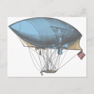 Cartão Postal Aeródromo Vintage Colorido