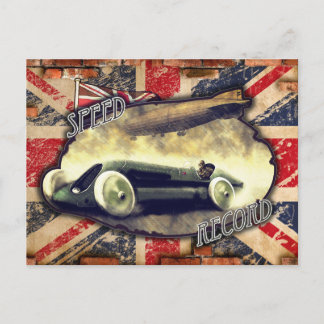 Cartão Postal aeronave de corrida britânica 1900