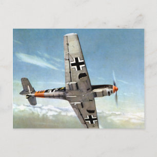 Cartão Postal Aeronave ME-109 WWII em Voo