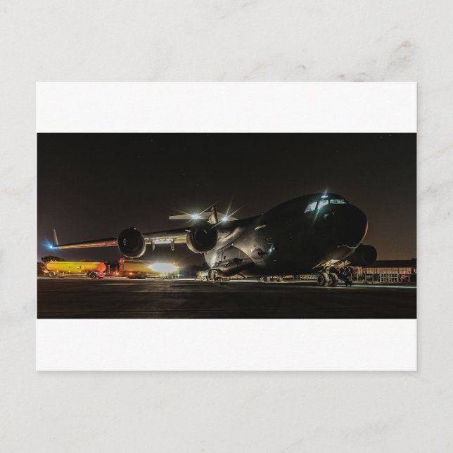 Cartão Postal Aeronaves à noite (Frente)