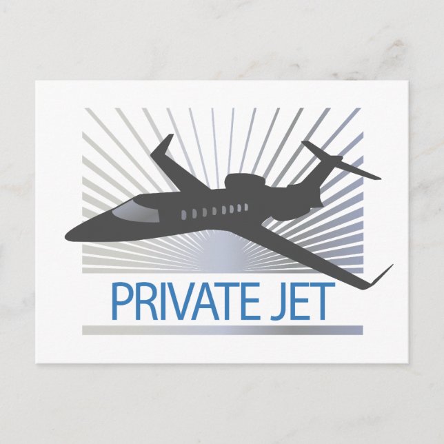 Cartão Postal Aeronaves Jet Privadas (Frente)