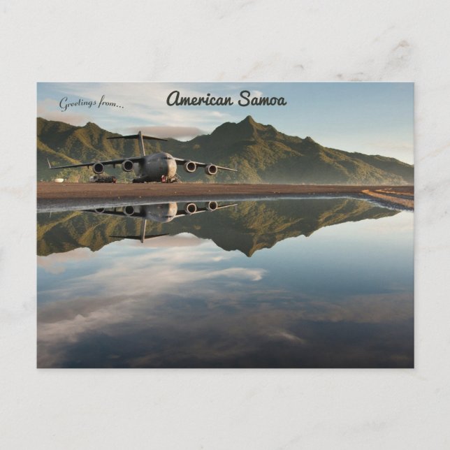 Cartão Postal Aeroporto de Samoa Americana (Frente)