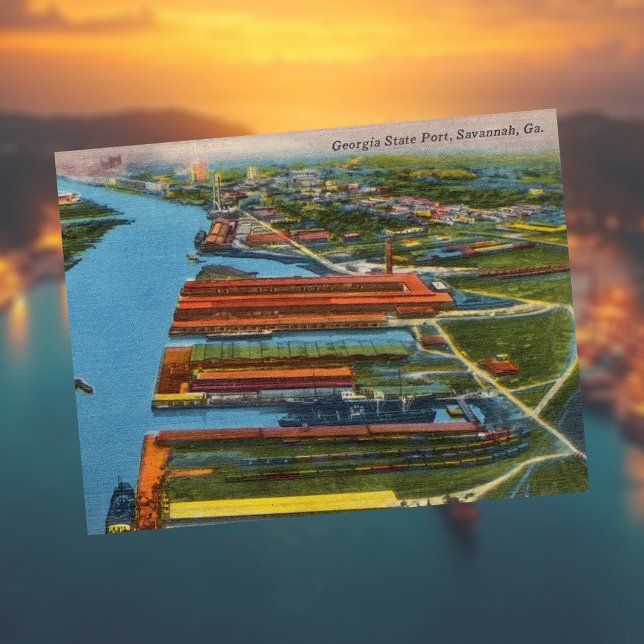 Cartão Postal Aeroporto do Estado de Savannah Georgia Histórico (Criador carregado)