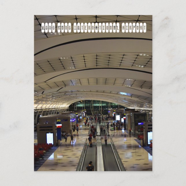 Cartão Postal Aeroporto internacional de Hong Kong (Frente)