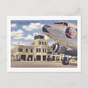 Cartão Postal Aeroporto, Jacksonville, Florida, Vintage