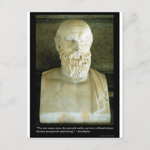 Cartão Postal Aeschylus "Provérbio Diz" Citação Presentes Camise