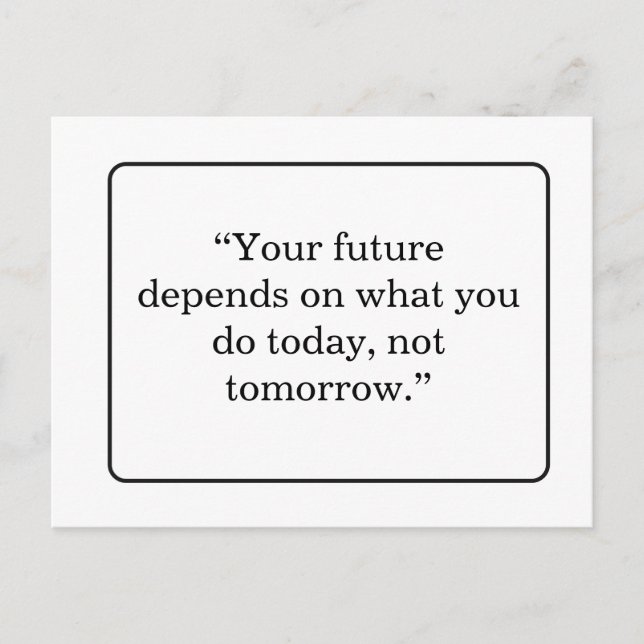 Cartão Postal Aesthetic Motivational Quote Postcard (Frente)