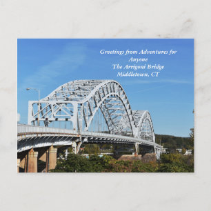 Cartão Postal AFA Arrigoni Bridge Middletown, cartão-postal CT