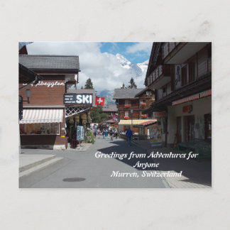 Cartão Postal AFA Saudações de Murren, Cartão-postal Suiça