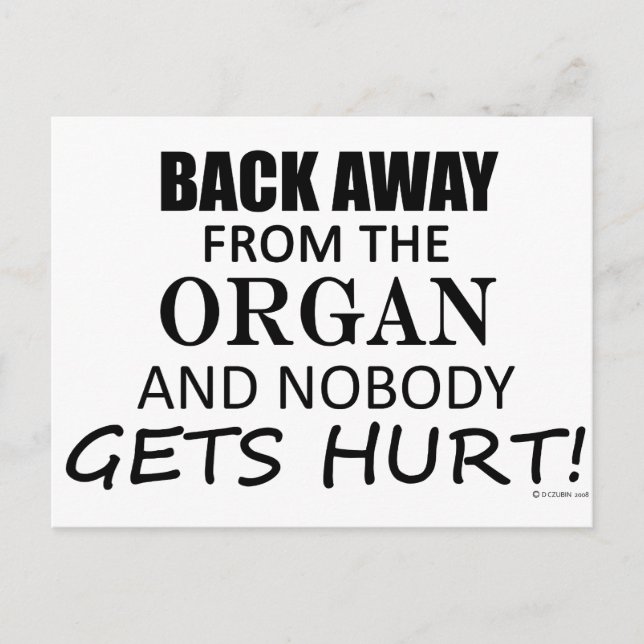 Cartão Postal Afastar-Se Do Órgão (Frente)