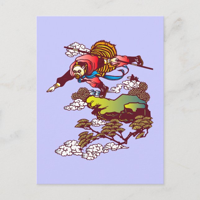 Cartão Postal Affengott monkey deity Hanuman (Frente)