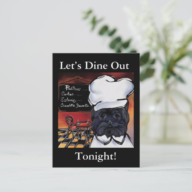 CARTÃO POSTAL AFFENPINSCHER         (Em pé/Frente)