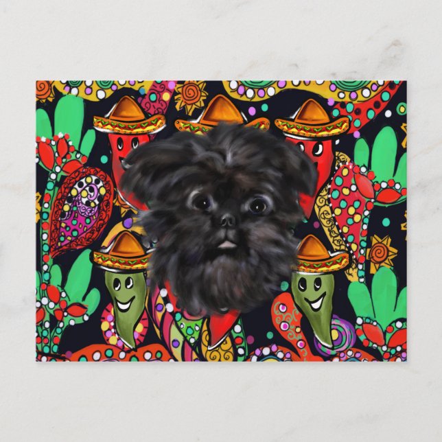 Cartão Postal Affenpinscher (Frente)