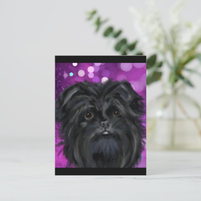 Cartão Postal Affenpinscher   (Em pé/Frente)