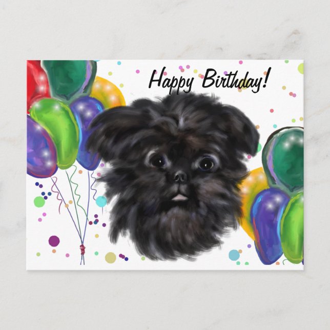 Cartão Postal Affenpinscher  (Frente)