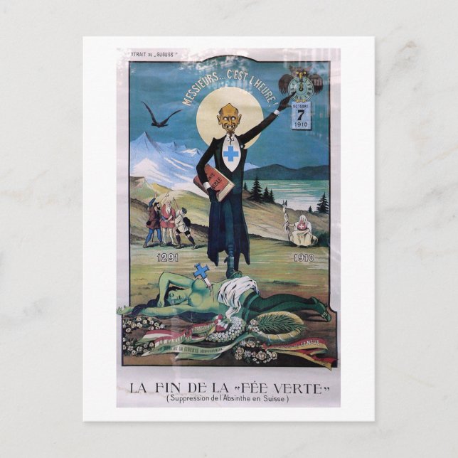 Cartão Postal Affiche Absinthe (Frente)