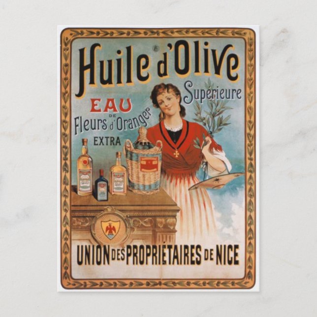 Cartão Postal Affiche huile d'olive (Frente)