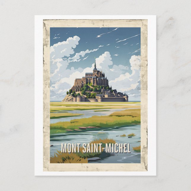 Cartão Postal Affiche Mont Saint-Michel - France - (Frente)