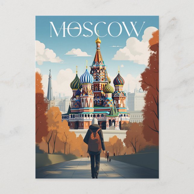 Cartão Postal Affiche - Moscow - Russia -Saint Basil's Cathedral (Frente)