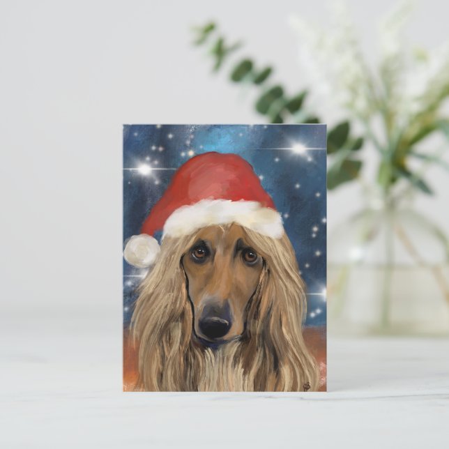CARTÃO POSTAL AFGHAN HOUND (Em pé/Frente)