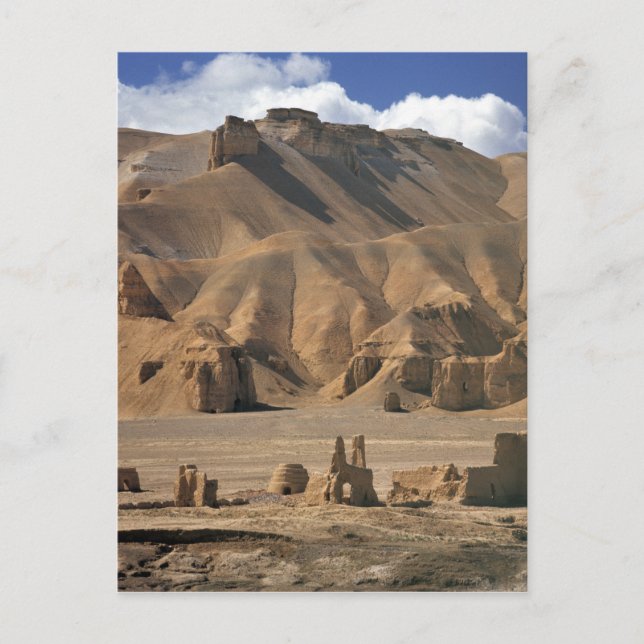 Cartão Postal Afghanistan, Bamian Valley. Ancient earthen (Frente)