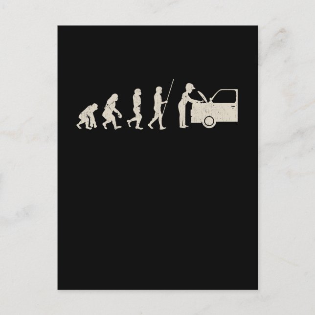 Cartão Postal Afinador De Carros Mecânico Evolução Mecânicos Eng (Frente)