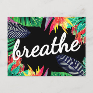 Cartão Postal Afirmação de Abundância da Lei da Atração do Paraí