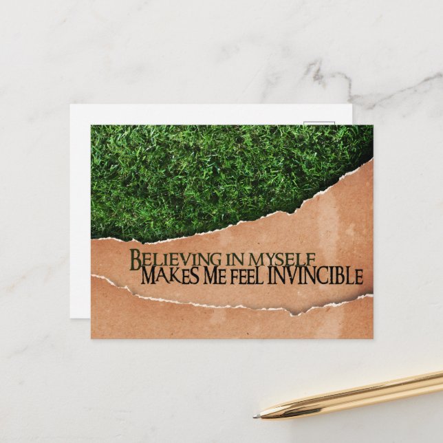 Cartão Postal Afirmação de Motivação "Acreditar em mim mesma" (Frente/Verso In Situ)