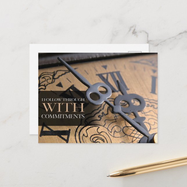 Cartão Postal Afirmação de Motivação "Eu sigo" (Frente/Verso In Situ)