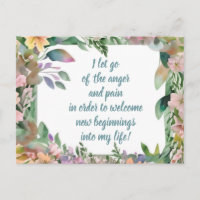 Afirmação Positiva Deixando Ir a Dor e a Raiva