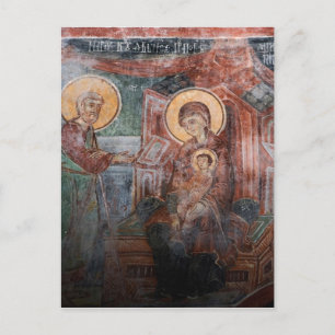 Cartão Postal Afrescos da Igreja Sérvia do século XIV, 2
