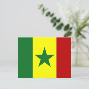 Cartão Postal África: Bandeira da República do Senegal