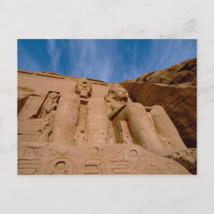 Cartão Postal África, Egito, Abu Simbel, Ramses II e