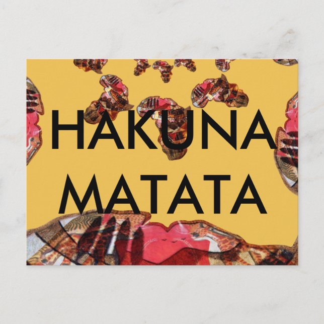 Cartão Postal África em Movimento: Kaleidoscope Map Design (Frente)