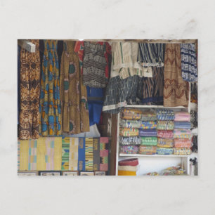 Cartão Postal África, Gana, Acra. Têxtil e Artesanato de Acra