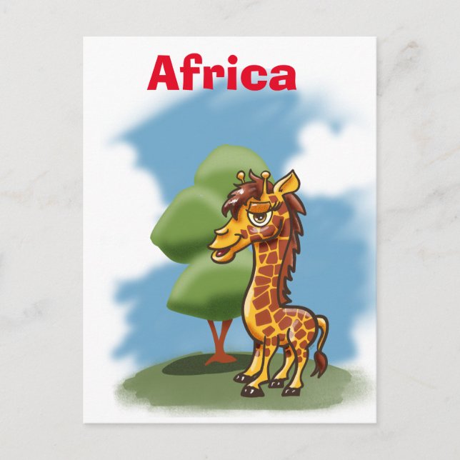 Cartão Postal Africa Giraffe (Frente)