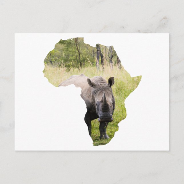 Cartão Postal África Mapa Sunset (Frente)