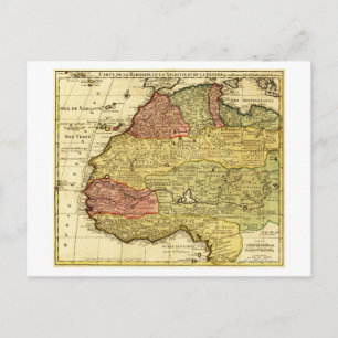 Cartão Postal África OcidentalMapa PanorâmicoÁfrica Ocidental