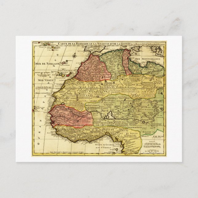 Cartão Postal África OcidentalMapa PanorâmicoÁfrica Ocidental 2 (Frente)