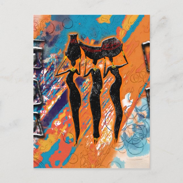 Cartão Postal África - Prescrições do estilo Vintage AF102 (Frente)