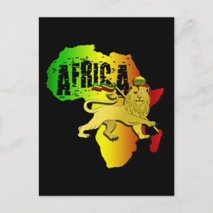 Cartão Postal África Reggae Rasta Africano Continente Judah Lio