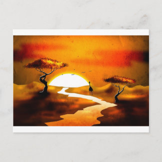 Cartão Postal África - retrorreflector estilo dintage 13